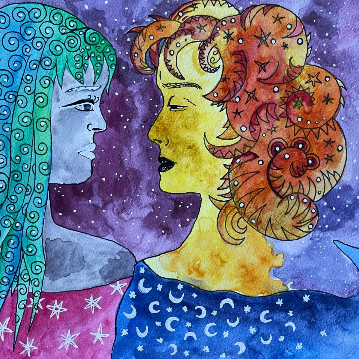 Witchy women in&nbsp;aquarel