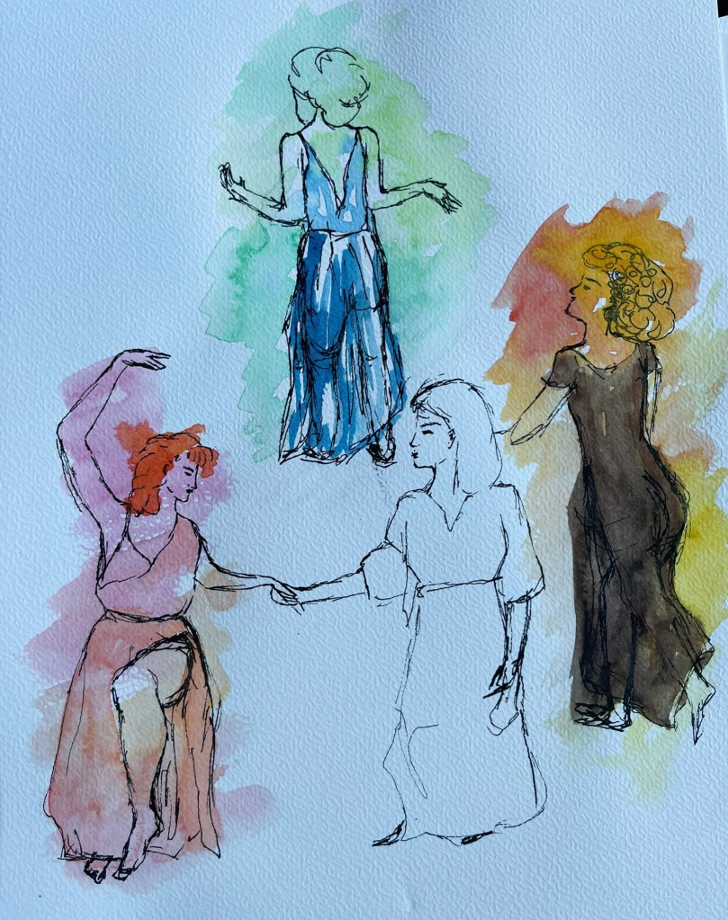 Travel painting women