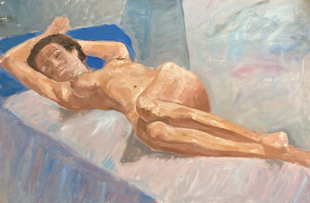 Portretschilderen bleekwitblauw